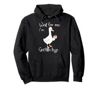 Wait For Me Ive Got Little Legs Funny Goose con Café Sudadera con Capucha
