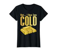 Wait, I Have Seen Gold Camiseta gráfica económica, Mujer, Negro, XS
