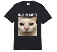 Wait Im Goated Funny Cat Humor Dueño de Mascota Viral Meme Lover Comfort Colors Adult Heavyweight T-Shirt