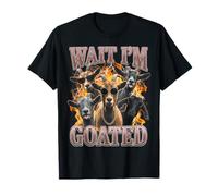 Wait I'm Goated Funny Goat Adult Humor Sarcastic Y2K Bootleg Camiseta