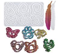 Waitamo 2Pcs Marcar Moldes Resina Epoxi, Animales Clip Marcador Molde Silicona Resin Epoxi DIY Pluma Marcar Resina Moldes Para Manualidades con Epoxi Libros de Regalos DIY (Animal Style)