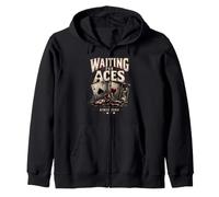 Waiting For Aces Since 2004 Funny Poker Player Sudadera con Capucha