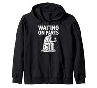 Waiting On Parts Sarcastic Funny Mechanic Garage Sudadera con Capucha