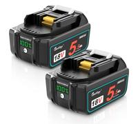 Waitley - Batería para Makita BL1850 BL1860B BL1840 BL1830 BL1820B BL1815 (2 unidades, 5500 mAh, 18 V, compatible con herramientas eléctricas Makita de 18 V)