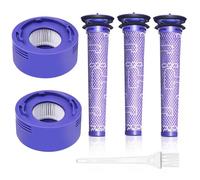 Waitley Filtro para aspiradora Dyson V7, V8 Animal y V8 Absolute - 3 postfiltros HEPA y 2 prefiltros - Repuesto para piezas #965661-01 & #967478-01