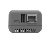 WAITLOVER Mini adaptador inalámbrico de servidor de impresión WiFi para impresora USB, puerto USB 2.0 rápido 10/100 Mbps RJ-45 puerto LAN Ethernet, versión de red gris
