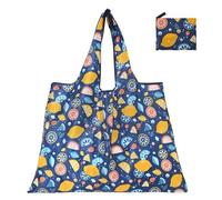 WAJJWI 5 uds bolsas de comestibles reutilizables compras lavables plegables, mano grandes for, almacenamiento tela mercado Para Compras(Color2)