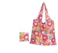 WAJJWI 5 uds bolso de compras for mujer, bolsa reutilizable plegable con estampado flores, almacenamiento for comestibles Para Compras(Color4)