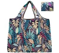 WAJJWI 5Pcs Foldable Shopping Bags Big Size Bag Large Capacity Lightweight and Portable Storage Para Compras(Color3)