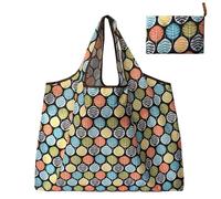 WAJJWI 5Pcs Foldable Shopping Bags Big Size Bag Large Capacity Lightweight and Portable Storage Para Compras(Color4)