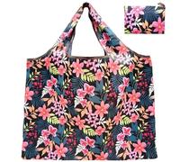 WAJJWI 5Pcs Large Foldable Shopping Bag Reusable Grocery Tear-Proof Nylon Suitable For Recycling Gift Para Compras(Color1)