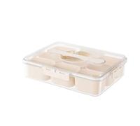 WAJJWI Bandeja For Servir Dividida Reutilizable Con 9 Compartimentos, 2 Uds., Tapa, Caja Portátil For Aperitivos, Contenedor De Alimentos For Dulces, Pimienta Anís para Almacenar Nueces, Frutas