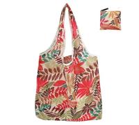 WAJJWI Bolsas de compras reutilizables for mujer, bolso mano plegable, bolsa tela portátil for comestibles, bolsos plegables gran capacidad, 5 uds Para Compras(Color4)