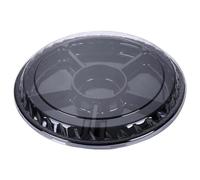 WAJJWI Caja de almacenamiento frutas reutilizable con tapa, bandeja redonda plástico for aperitivos y, plato for servir comida 6 compartimentos, 10 Uds para Almacenar Nueces, Frutas