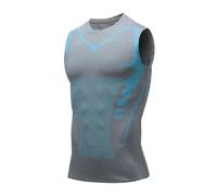 WAJJWI Chaleco Moldeador for Hombre, versión en Tejido Ice-Silk for Que los Hombres construyan un Cuerpo, Camisetas de Control Abdomen para La Práctica Deportiva(Gray1,XXL)