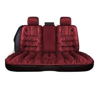 WAJJWI Cojín cálido for Asiento de Coche, Delantero Individual, Trasero, cojín Felpa for el, for Silla con Respaldo, Invierno para Asientos de Furgonetas(Red Back with backrest)