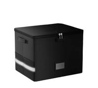 WAJJWI Foldable Vinyl Record Storage Box with Lid and Handles Lockable Album File Records Collection For Precious para Discos