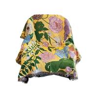 WAJJWI Manta Floral for Picnic en la Playa, Manta for Acampar al Aire Libre, Mantas a Cuadros for Camas, esteras for sofá, Alfombra de Viaje for(Pink Flower)