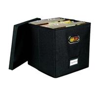 WAJJWI Vinyl Record Storage Box for up to 50pcs 12-Inch Albums Records Crate LP Album Fabric Boxes with Lids para Discos