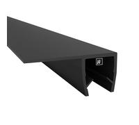 WAKA® Premium Duschtür & Duschlippe PRO-FS Duschdichtung Optisch Schwarz, Juntas de ducha para puertas de ducha de 6-8mm de vidrio, Longitud de 2000mm, Juntas para cabinas de ducha y junta de puerta