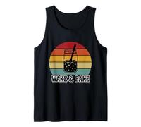 Wake and Bake - Divertido diseño de panadería Retro para Hornear Masa Madre Camiseta sin Mangas
