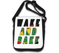 Wake and Bake Smoker - Bolsa de hombro con eslogan para ahumar, color blanco, White, Talla única
