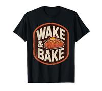Wake and Bake Vintage Pan Lover Baking Sourdough Baker Camiseta