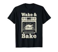 Wake & Bake Oven Pavo Diversión Acción de Gracias Camiseta