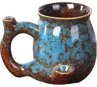 Wake & Bake - Taza de café para cumpleaños, Halloween, fiestas de Navidad e ideas de regalo (azul) (azul cielo)