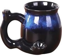 Wake & Bake - Taza de café para cumpleaños, Halloween, fiestas de Navidad e ideas de regalo (azul) (azul oscuro)