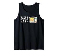Wake Bake Turkey Chef Divertido Día de Acción de Gracias Festín Cena Camiseta sin Mangas