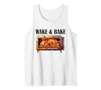 Wake Bake Turkey Chef Divertido Día de Acción de Gracias Festín Cena Camiseta sin Mangas