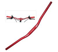 Wake Manillar MTB Aluminio 720mm Guiador Bicicleta Btt Doble Altura Manillares para Bicicleta 31.8mm 22mm Rojo