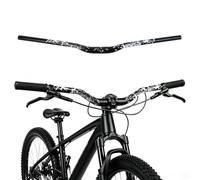 WAKE Manillares para Bicicleta 31,8mm*720mm Extra Largos Manillar Ancho Mangos de Aleación de Aluminio 30mm Riser Bar para MTB Ciclismo en Carretera (Negro)