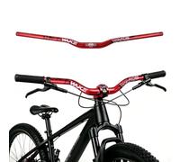WAKE Manillares para Bicicleta 31,8mm*720mm Extra Largos Manillar Ancho Mangos de Aleación de Aluminio 30mm Riser Bar para MTB Ciclismo en Carretera (Rojo)