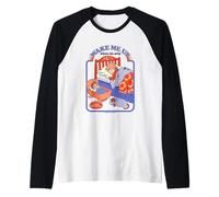 Wake Me Up Sarcastic Retro Vintage Funny Adult Humor Camiseta Manga Raglan