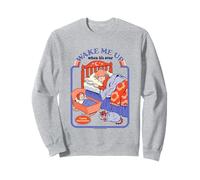 Wake Me Up Sarcastic Retro Vintage Funny Adult Humor Sudadera