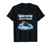 Wake Me Up When Its Summer HVAC Termostato Humor Camiseta