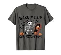 Wake Me Up When Summer Ends Camisa Esqueleto ataúd Calabazas Camiseta