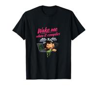 Wake Me When It Compila IT Reboot Humor Graphic Camiseta