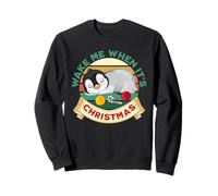 Wake Me When It's Christmas Lindo Sleeping Penguin Funny Sudadera