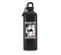 Wake Up and Be Awesome - Botella de agua, botella de bebidas, botella de viaje, botella deportiva al aire libre