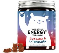 Wake Up Call Energy Vitamin - Energía natural con 30mg de guaraná, vitamina B6 y L-tirosina - 60 unidades - Vegetariano - Bears with Benefits