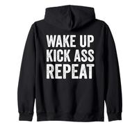 Wake Up Kick Ass Repeat Shirt Women Wake Up Kick Ass for Men Sudadera con Capucha