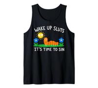 Wake Up Sluts It's Time to Sin, Funny Animal Meme Camiseta sin Mangas