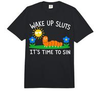 Wake Up Sluts It's Time to Sin, Funny Animal Meme Comfort Colors Adult Heavyweight T-Shirt