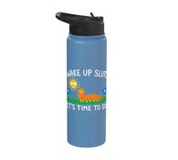 Wake Up Sluts It's Time to Sin, Funny Animal Meme Stainless Steel Insulated Water Bottle