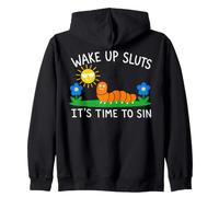 Wake Up Sluts It's Time to Sin, Funny Animal Meme Sudadera con Capucha