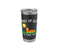 Wake Up Sluts It's Time to Sin, Funny Animal Meme Vaso térmico de acero inoxidable de doble pared
