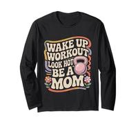 Wake Up Workout Look Hot Be A Mom Rutina de Bienestar Manga Larga